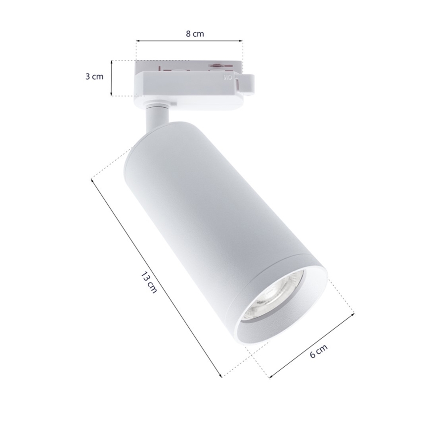 Spotlampe til skinnesystem MICA 3xGU10/25W/230V hvid