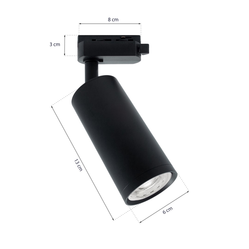 Spotlampe til skinnesystem MICA 3xGU10/25W/230V sort