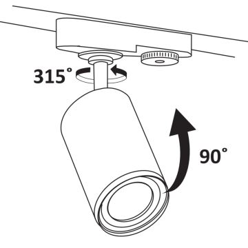 Spotlampe til skinnesystem PARIS 1xGU10/10W/230V hvid