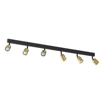 Spotlampe TOP 6xGU10/10W/230V guld/sort