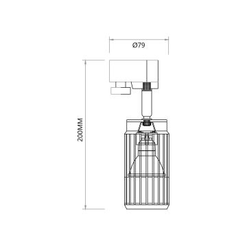 Spotlampe VERTICAL til skinnesystem 1xGU10/8W/230V hvid