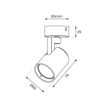 Spotlampe VOLF 1xGU10/10W/230V hvid