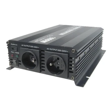 Spændingsomformer 1600W/12V/230V + USB