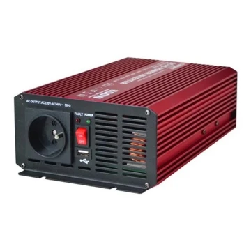 Spændingsomformer CARSPA 600W/12/230V + USB