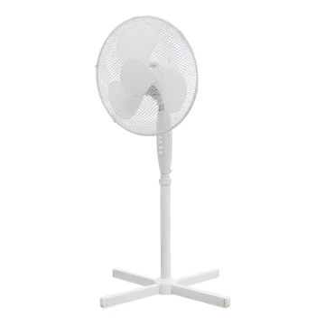 Standventilator 40 cm, 3 hastigheder, hvid 50W