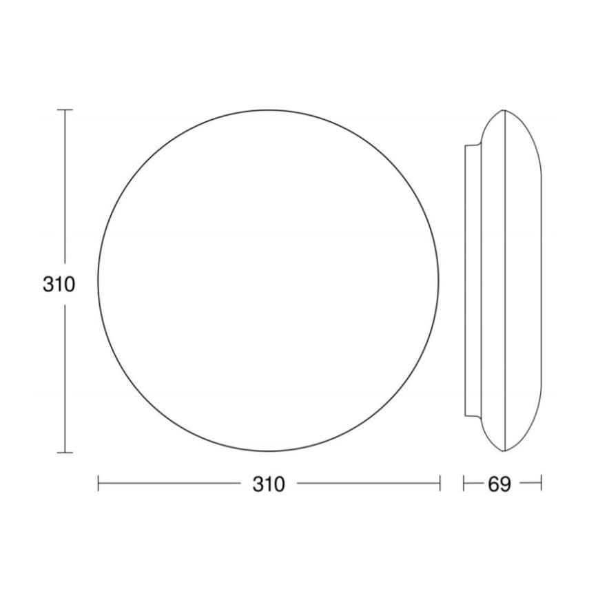 STEINEL 057589- Udendørs LED loftlampe med sensor QUATTRO LED/14W/230V IP54 4000K