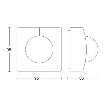 Steinel 058258 - Bevægelsessensor IS 345 V3 KNX IP54 firkantet hvid