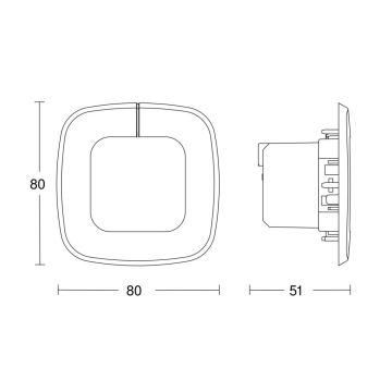 Steinel 058500 - Tilstedeværelsesdetektor IR Quattro SLIM XS V3 KNX hvid