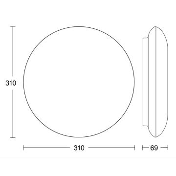 Steinel 068202 - LED loftlampe til badeværelse med sensor DL Vario Quattro PRO S LED/14W/230V 3000K IP54