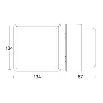 Steinel 078645- LED væglampe med sensor L 845 SC 9W/230V 3000K IP44 antracit