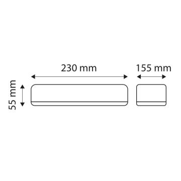 Supplerende LED-advarselslampe BELO LED/60W/12-24V IP65