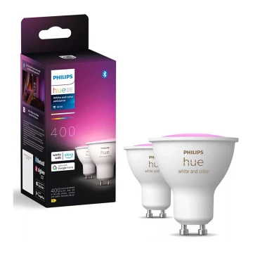 SÆT 2x LED-pære med RGBW-farver dæmpbar Philips Hue White And Color Ambiance GU10/4,2W/230V 2000-6500K