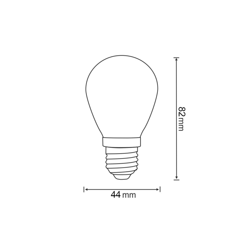 SÆT 2x LED-pære PARTY E27/0,3W/36V gul