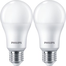 SÆT 2x LED-pære Philips A67 E27/13W/230V 4000K