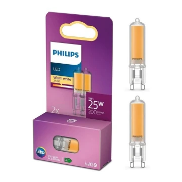 SÆT 2x LED-pære Philips G9/2W/230V 2700K