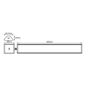 Ledvance - SÆT 2xLED Underskabslampe dæmpbar med sensor CORNER 2xLED/6W/230V 3000K