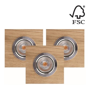 SÆT 3x LED indbygningslampe VITAR 1xGU10/5W/230V CRI 90 eg – FSC certificeret