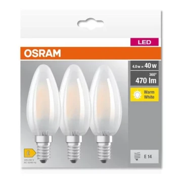 SÆT 3x LED-pære B40 E14/4W/230V 2700K - Osram