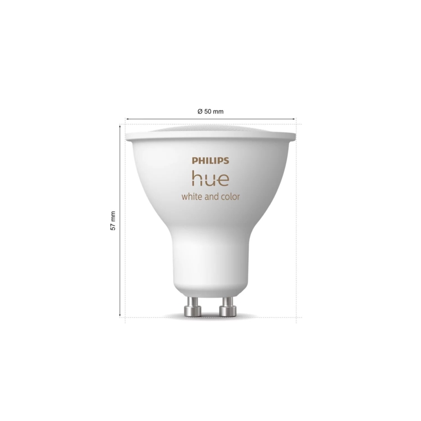 SÆT 3x LED-pære med RGBW-farver dæmpbar Philips Hue WHITE AND COLOR AMBIANCE GU10/4,2W/230V 2000-6500K