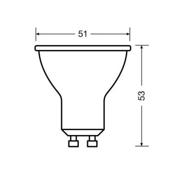 SÆT 3x LED-pære PAR16 GU10/2,6W/230V 2700K - Osram