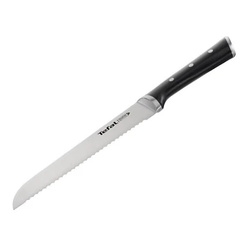 Tefal - Brødkniv rustfrit stål ICE FORCE 20 cm krom/sort