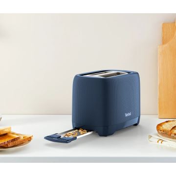 Tefal - Brødrister med 2 åbninger MORNING 850W/230V blå