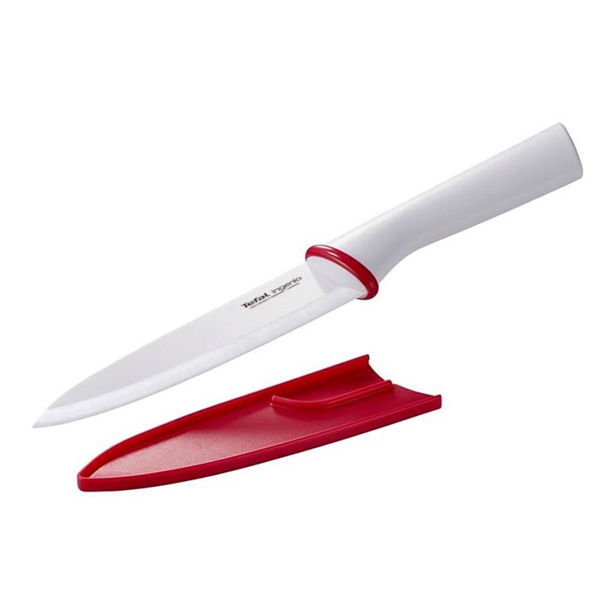 Tefal - Keramisk kniv chef INGENIO 16 cm hvid/rød