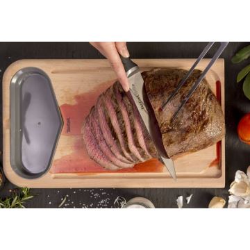 Tefal - Kniv rustfrit stål chef ICE FORCE 20 cm krom/sort