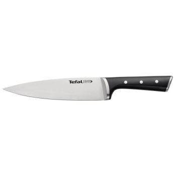 Tefal - Kniv rustfrit stål chef ICE FORCE 20 cm krom/sort