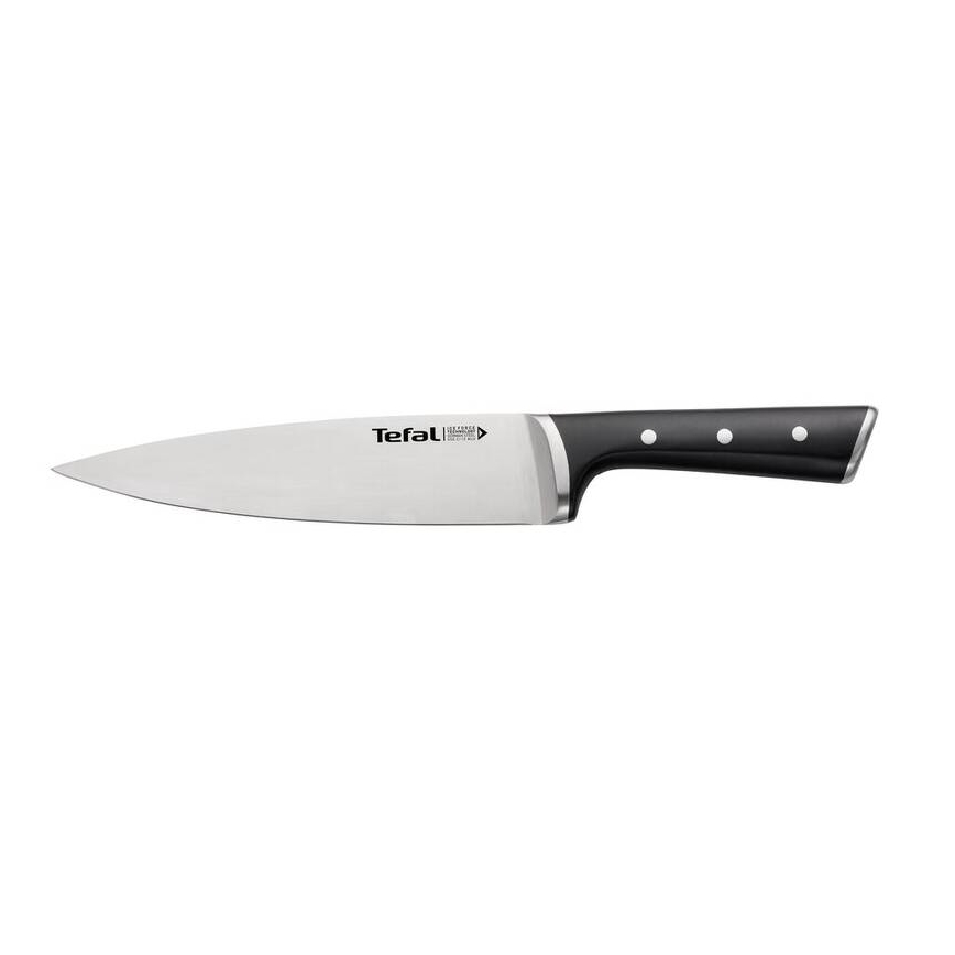 Tefal - Kniv rustfrit stål chef ICE FORCE 20 cm krom/sort