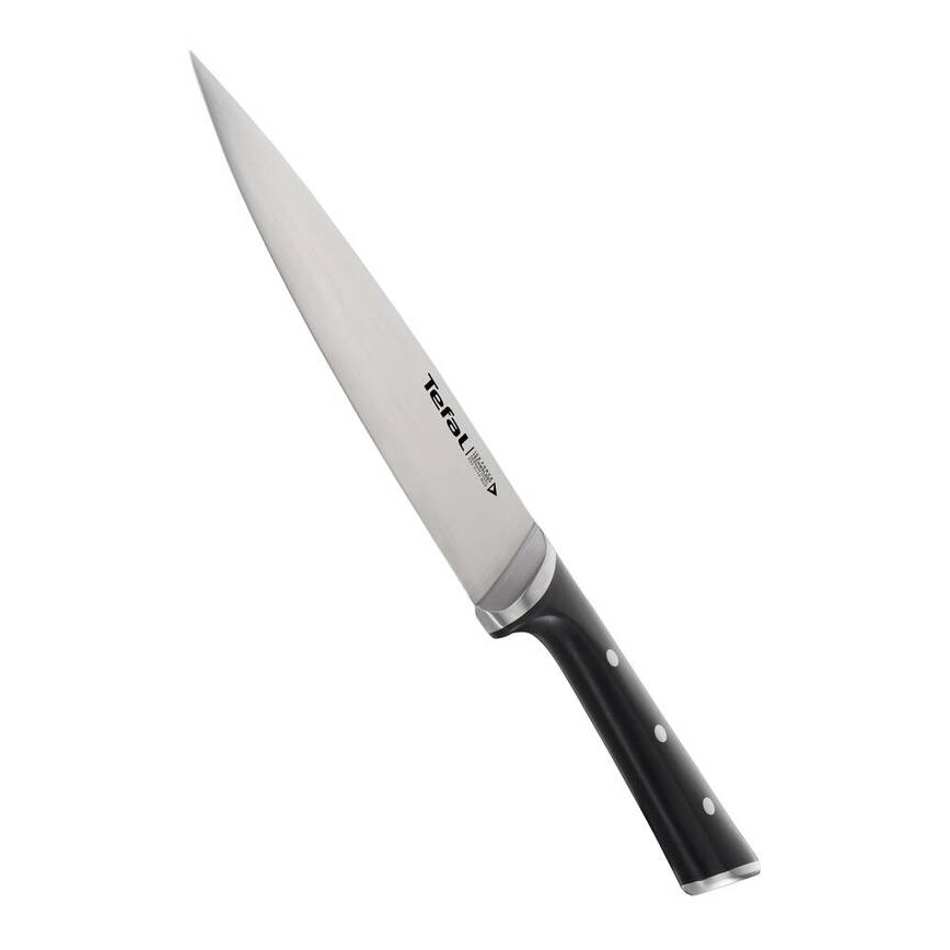 Tefal - Kniv rustfrit stål chef ICE FORCE 20 cm krom/sort