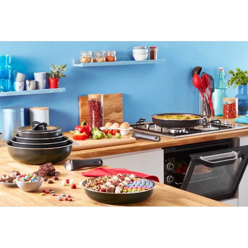 Tefal - Kogegrej 10 stk. INGENIO EASY COOK & CLEAN BLACK