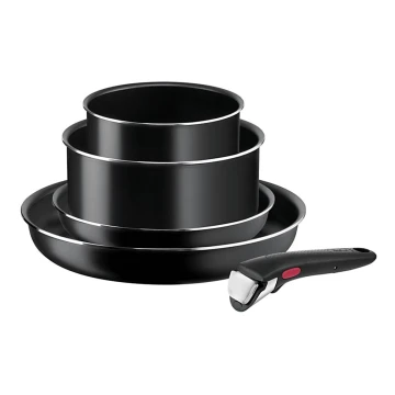 Tefal - Kogegrej 5 stk. INGENIO EASY COOK & CLEAN BLACK