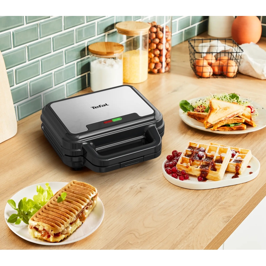 Tefal - Sandwichmaskine ULTRA COMPACT 03.01.2001 700W/230V sort/krom