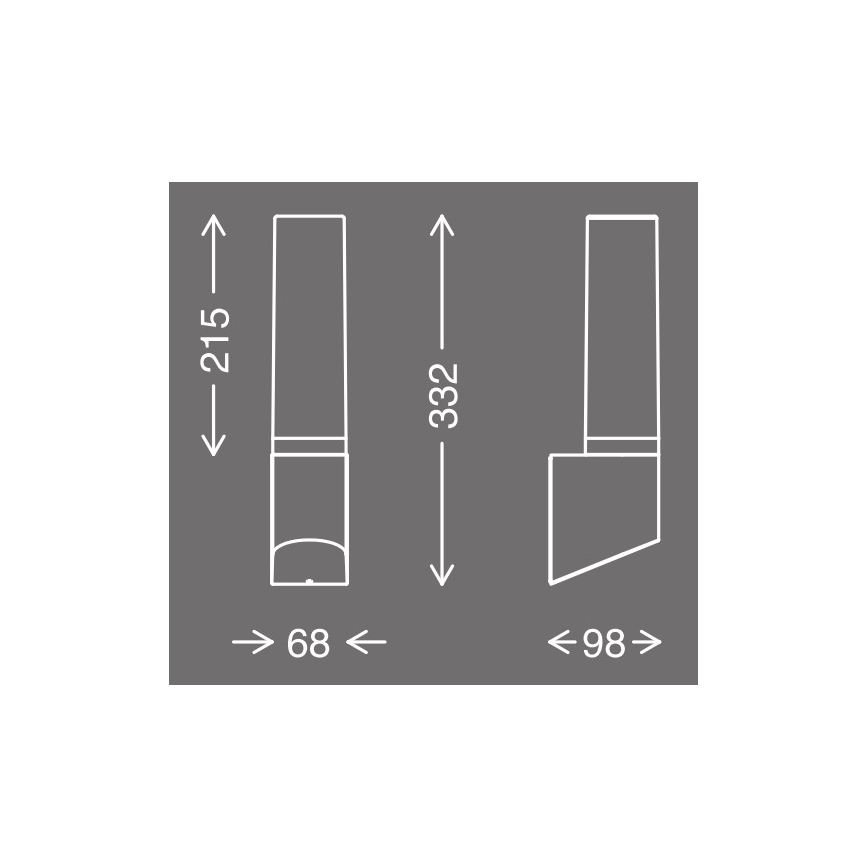 Telefunken 311305TF - Udendørs LED væglampe LED/8W/230V IP44