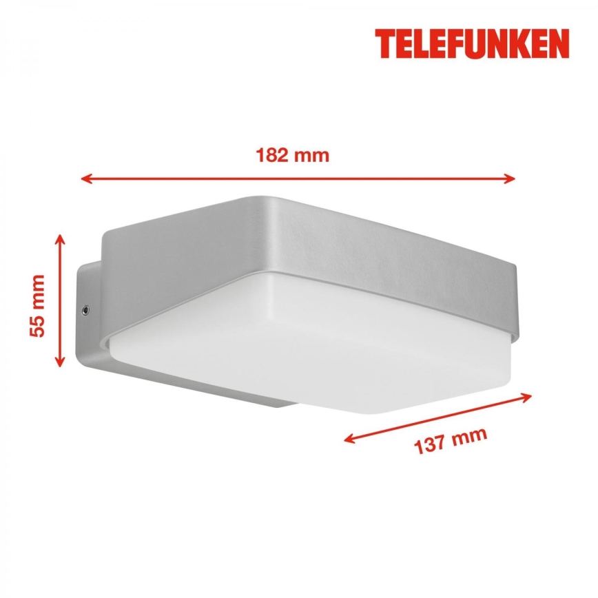 Telefunken 312204TF - Udendørs LED væglampe LED/14W/230V IP44