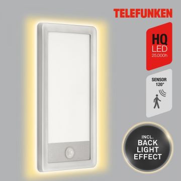 Telefunken 313904TF - LED Udendørs væglampe med sensor LED/16W/230V IP44