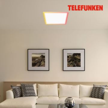 Telefunken 321206TF - LED loftlampe m. RGBW-farver dæmpbar LED/18W/230V 3000-6500K + fjernbetjening