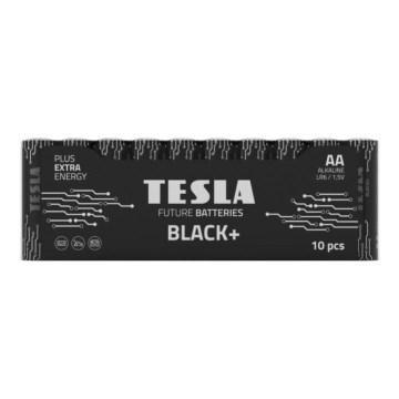 Tesla Batteries - 10 stk. Alkalisk batteri AA BLACK+ 1,5V 2800 mAh