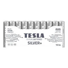 Tesla Batteries - 10 stk. Alkalisk batteri AAA SILVER+ 1,5V 1300 mAh