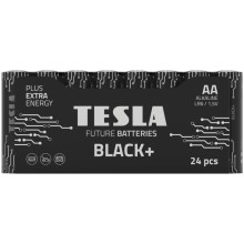 Tesla Batteries - 24 stk. Alkalisk batteri AA BLACK+ 1,5V 2800 mAh