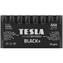 Tesla Batteries - 24 stk. Alkalisk batteri AAA BLACK+ 1,5V 1200 mAh