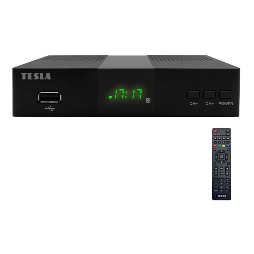 TESLA Electronics - DVB-T2 H.265 (HEVC) modtager 2xAAA + fjernbetjening