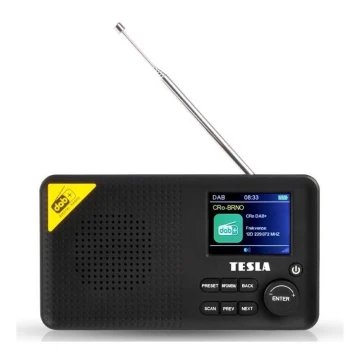 TESLA Electronics - Radio DAB+ FM 5W/1800 mAh sort