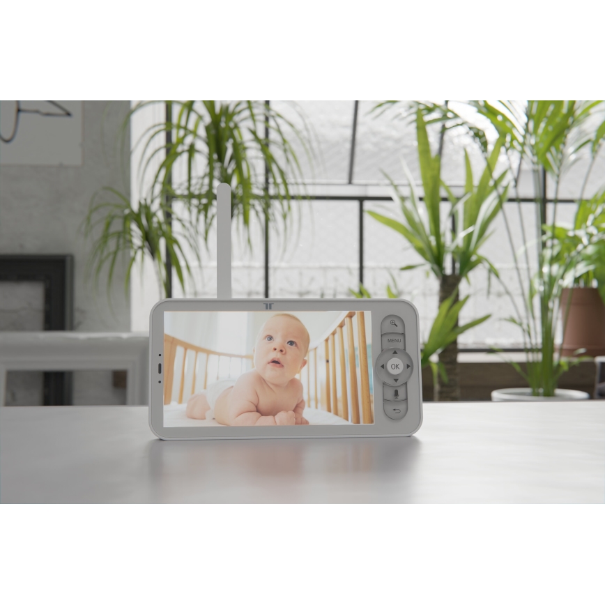 TESLA Smart - Smart babyalarm genopladelig 3000 mAh Wi-Fi