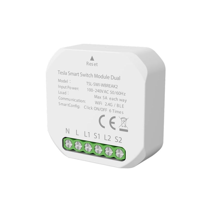 TESLA Smart - Smart switch-modul 1200W/230V Wi-Fi