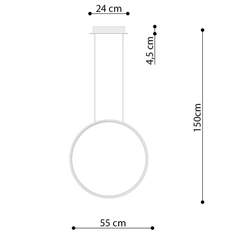 Thoro TH.221 - LED pendel RIO LED/30W/230V CRI95 4000K diameter 55 cm gylden