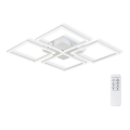 Top Light - LED loftlampe dæmpbar RIVIERA 4xLED/16,25W/230V kantet hvid + fjernbetjening