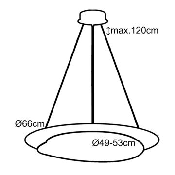 Top Light - LED pendel dæmpbar STONE LED/51W/230V 3000-6500K + fjernbetjening