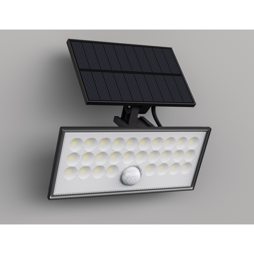 Top Light - Soldrevet LED vægprojektør med sensor HELEON VARIO LED/8W/3,7V IP65 4000K + fjernbetjening